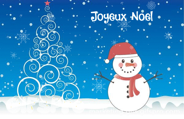 Cartes animées de bonne fête de Noel